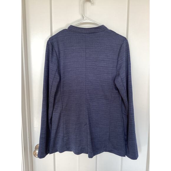 Banana Republic Women's Herringbone Button Front Blazer Jacket Blue Size Medium - Picture 5 of 9